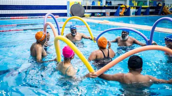 People in swimming pool
